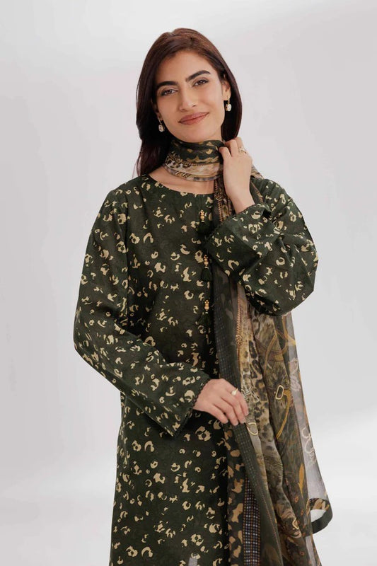 Nishat Self Jacquard Linen 3 Piece 42502079-R