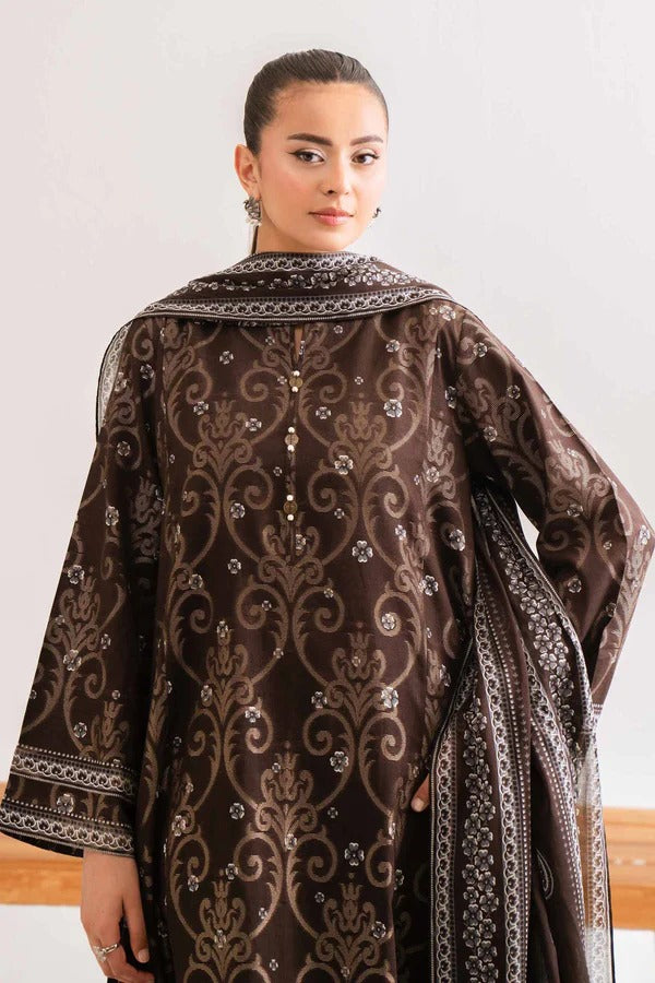 Nishat Self Jacquard Linen 3 Piece 42503018-R