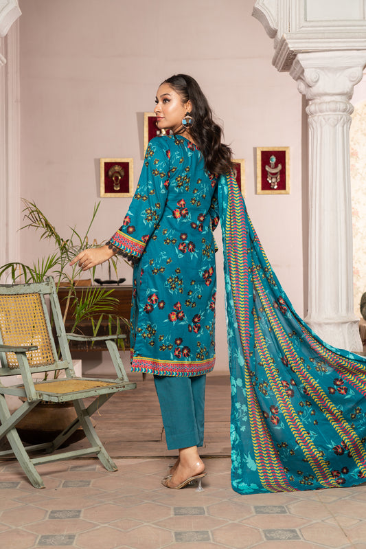 Maahru Digital Printed Lawn BR-1341