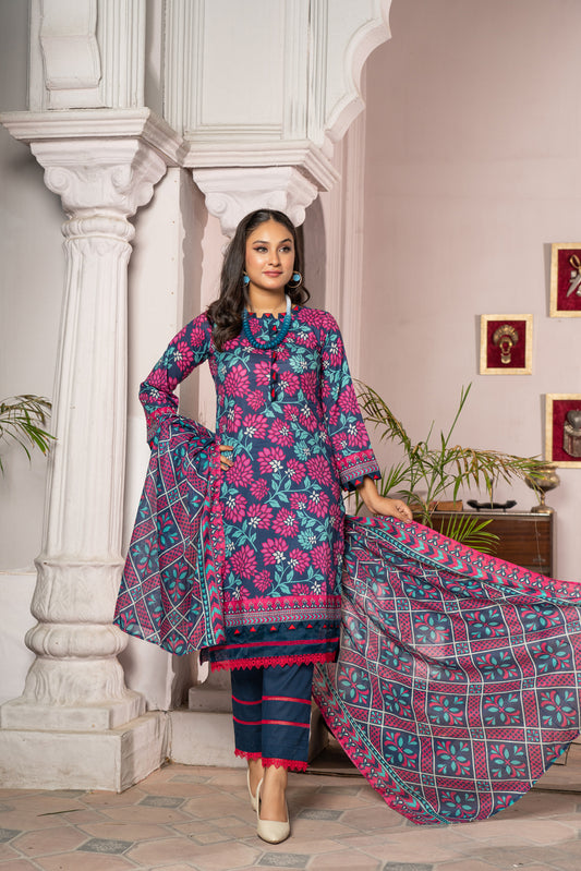 Maahru Digital Printed Lawn BR-1343