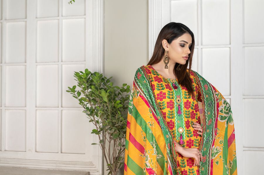 Reet Digital Printed Lawn BR-1397