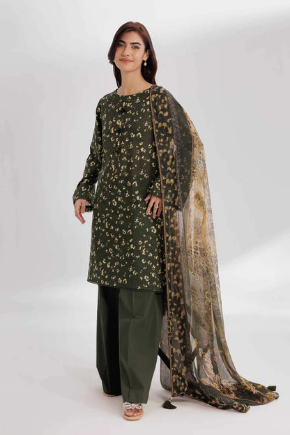 Nishat Self Jacquard Linen 3 Piece 42502079-R