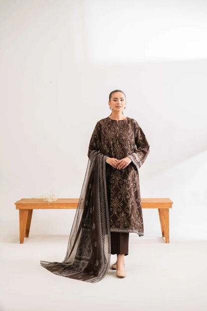 Nishat Self Jacquard Linen 3 Piece 42503018-R