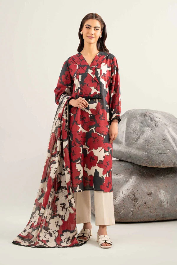 Nishat Self Jacquard Linen 3 Piece 42503319-R