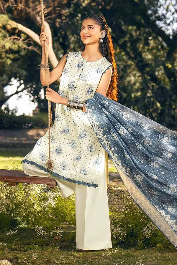 Nishat Self Jacquard Linen 3 Piece 42503427-R