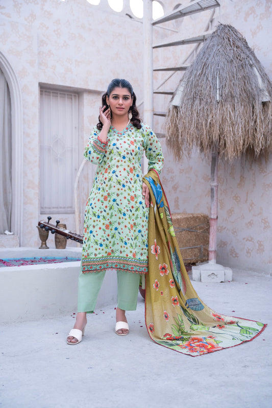 Meenonee Digital Printed Lawn  MD-794