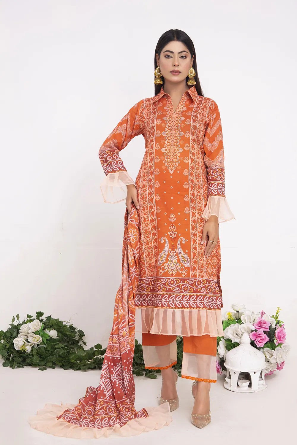Chunri Digital Printed Slub Lawn PR-2694