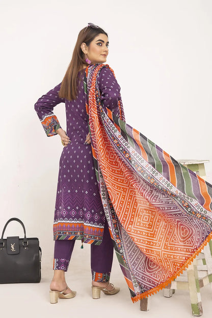 Chunri Digital Printed Slub Lawn PR-2695