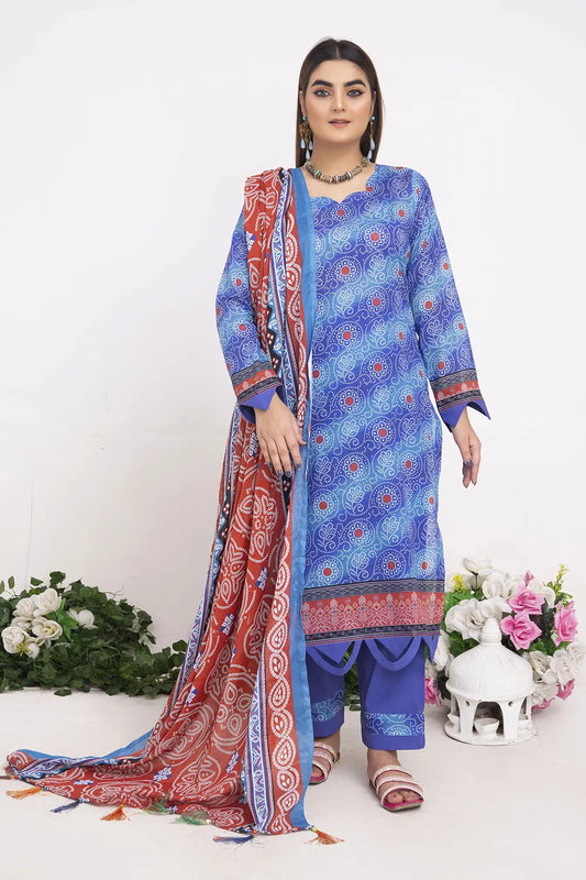 Chunri Digital Printed Slub Lawn PR-2701