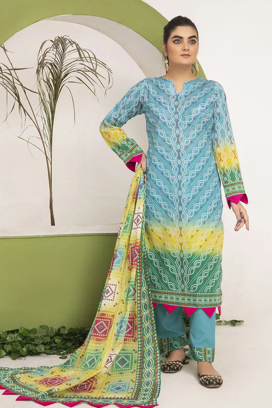 Chunri Digital Printed Slub Lawn PR-2704