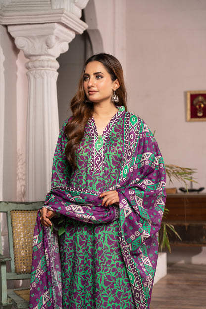 Maahru Digital Printed Lawn BR-1335