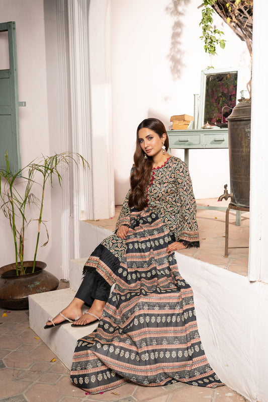 Maahru Digital Printed Lawn BR-1342