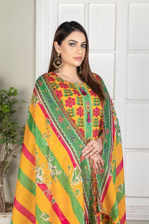 Reet Digital Printed Lawn BR-1397