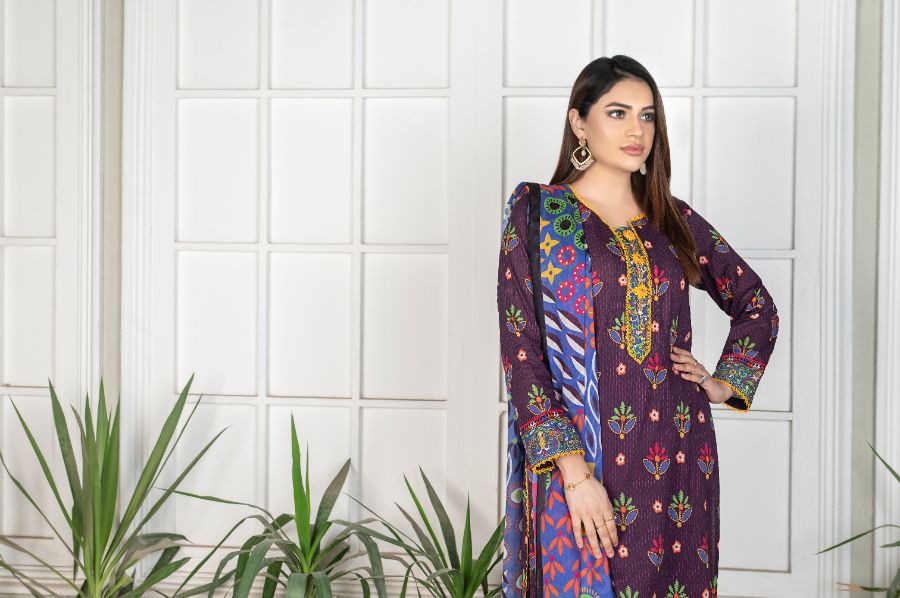 Reet Digital Printed Lawn BR-1398