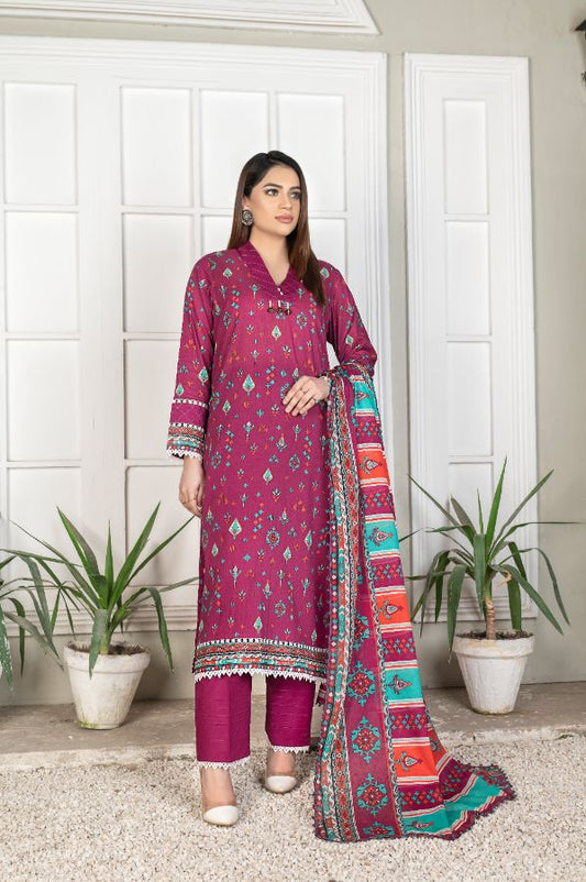 Reet Digital Printed Lawn BR-1405